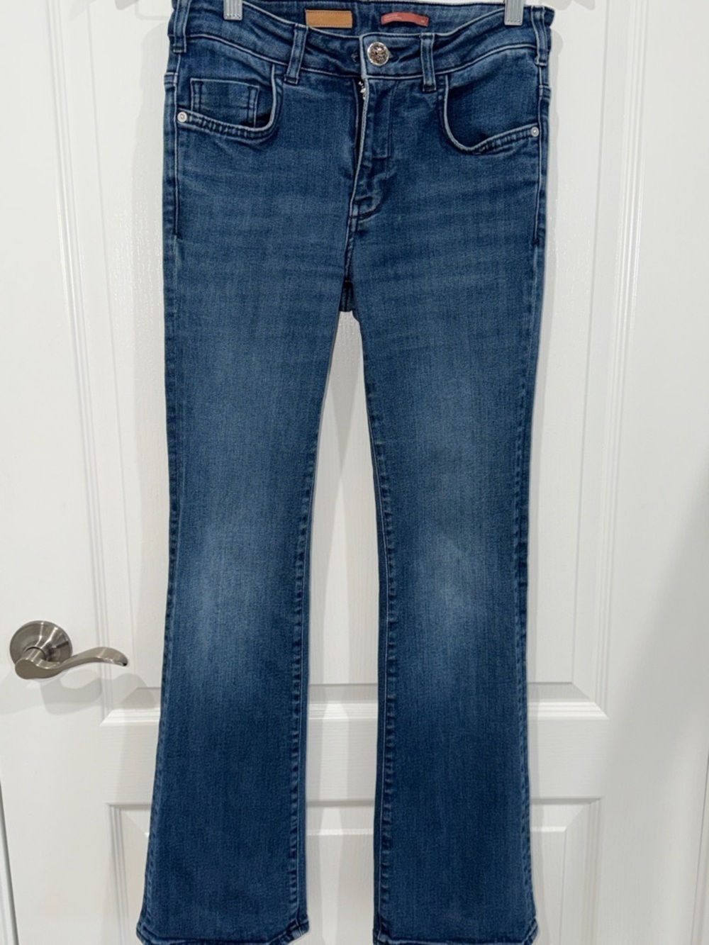 “Pilcro" blue denim flared jeans. Size 26 P.O. Women’s Blue Denim Bootcut Jeans - Picture 2 of 6